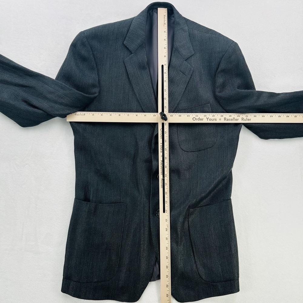 Ermenegildo Zegna Blazer Mens 40 Gray Wool Linen Bergdorf Goodman Jacket - Picture 8 of 16